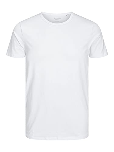 Jack & Jones Basic O-neck Tee S/S Noos Camiseta para Hombre, Blanco (Optical White), XL