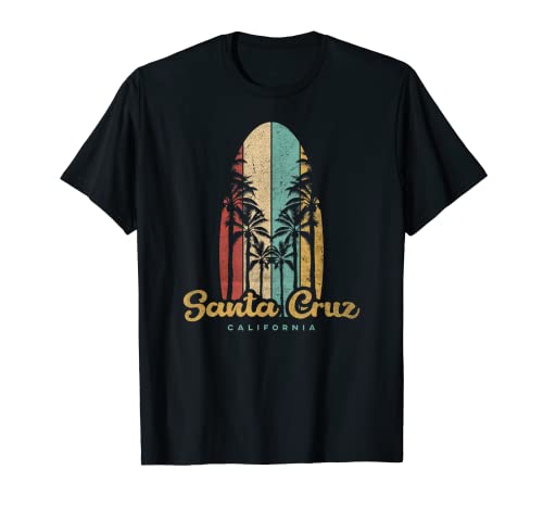 Ciudad de Santa Cruz California Motivo de surfista de verano Camiseta