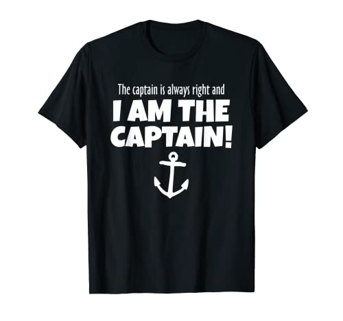 The Captain Is Always Right (Blanco) Navegación Divertida Camiseta