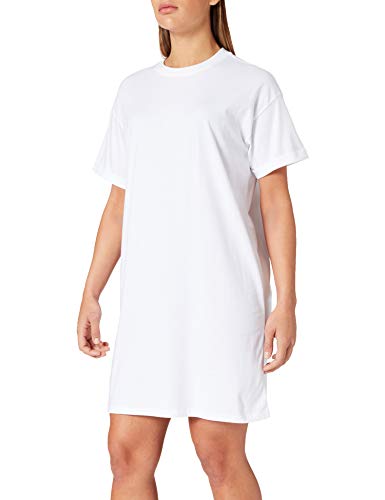 PIECES PCRIA SS Dress Noos BC Vestido, Blanco Brillante, S para Mujer
