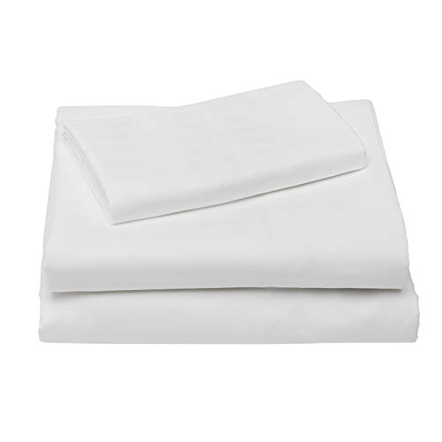 Amazon Basics – Deluxe de microfibra Juego de sábanas, blanco brillante, Twin XL