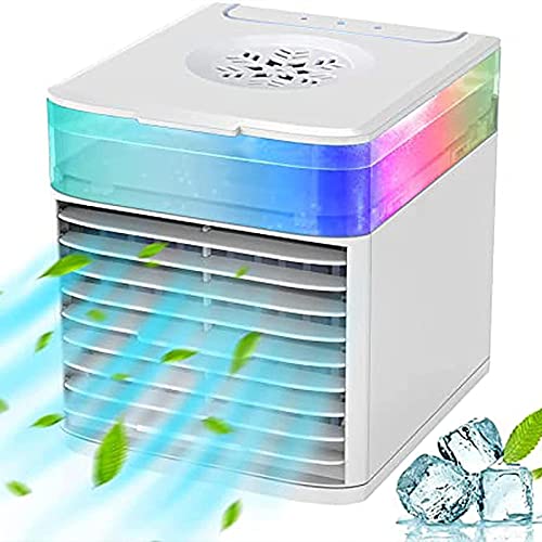 Ventilador Silencioso, Refresca, Humidifica Ventiladores Con Agua - Bajo Consumo De EnergíA Mini Congelador - para El Hogar Y La Oficina
