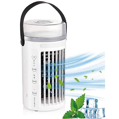 Ventilador Agua Hielo - 3 Niveles De Potencia Neveras PequeñAs Portatiles - Utilice Solo Agua Limpia Aire Acondicionado Portatil Agua , para El Hogar Y La Oficina