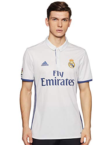 1ª Equipación Real Madrid CF 2016/2017 - Camiseta oficial para hombre adidas, color blanco, talla S