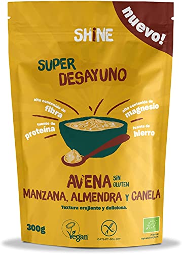 Shine - Super Desayuno Avena, Manzana, Almendra y Canela ecológico, 300gr