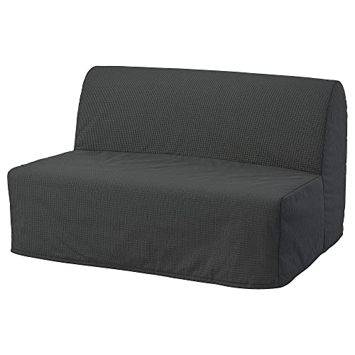 Ikea LYCKSELE LÖVåS - Sofá cama de 2 plazas, color gris oscuro