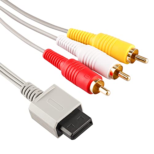 Cable AV para Wii Wii U, cable de audio compuesto y vídeo para Nintendo Wii U/Wii
