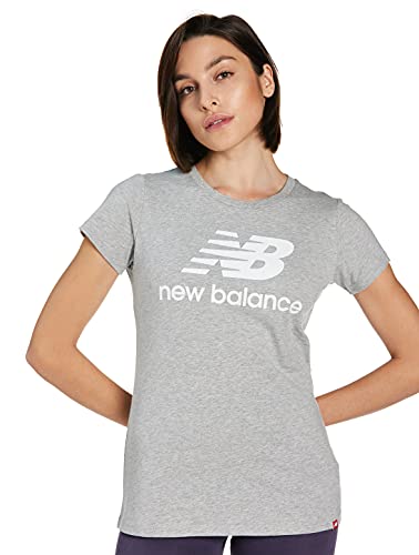 New Balance Camiseta de Manga Corta Marca Modelo Camiseta de Manga Corta Mujer WT91546 Gris