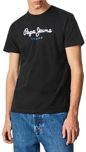 Pepe Jeans Eggo N T-Shirt, Negro (Black), M para Hombre