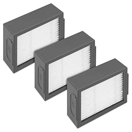 kwmobile Set de 3 filtros de repuesto compatibles con Roomba - e5 / i7 / i7+ - Accesorios y recambios de filtros para robot aspirador