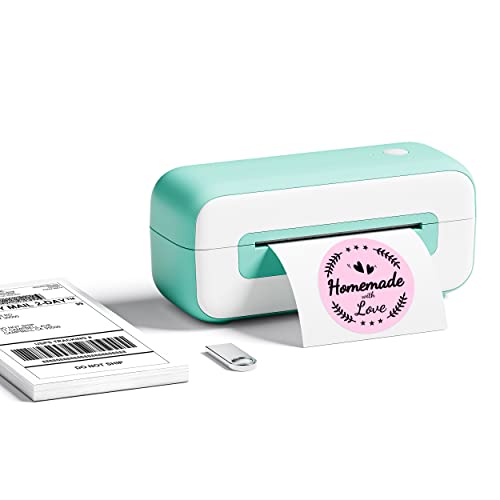 Phomemo DHL - Impresora térmica de Etiquetas para Amazon DHL UPS Shopify Etsy Shopify FedEx, Color Verde