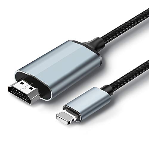 Cable HDMI de 2m para iPhone, cable convertidor HDMI,cable ipad hdmi para tv, cable de conexión HDMI para iOS 11, 12, 13, 14, salida de YouTube TV, HD1080P de alta definición
