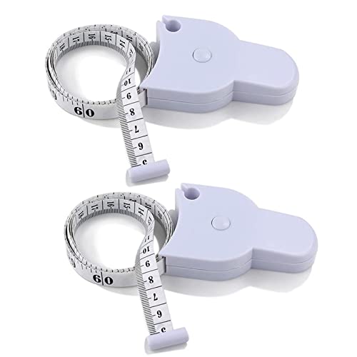 EQLEF® Cinta métrica para el cuerpo con calibre de medición exacto para Fitness y medición de cintura para perdida de peso, 1,5m, 2 unidades.