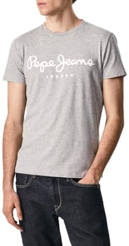 Pepe Jeans Original Stretch N T-Shirt, Hombre, Gris (Grey Marl), M