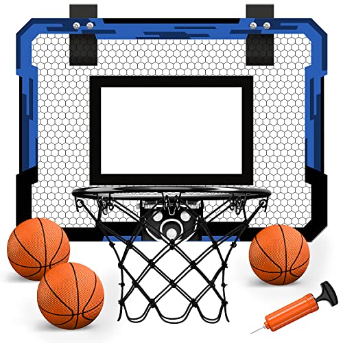 QDRAGON Mini Canasta Baloncesto Interior, Tableros de Baloncesto Basketball Hoop con 3 Pelotas para niños, niñas, Infantil y Adultos
