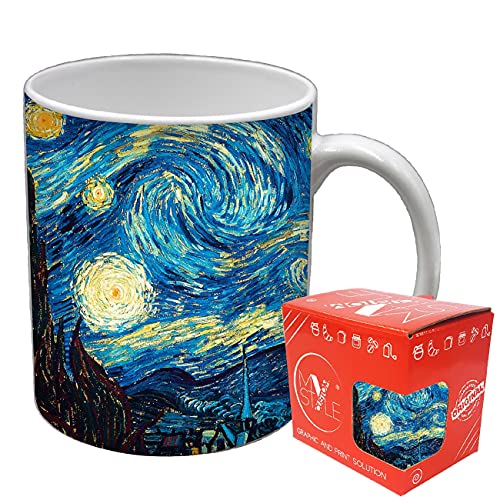 My Custom Style Taza estándar de cerámica #Arte-Noche estrellada, Van Gogh#325 ml