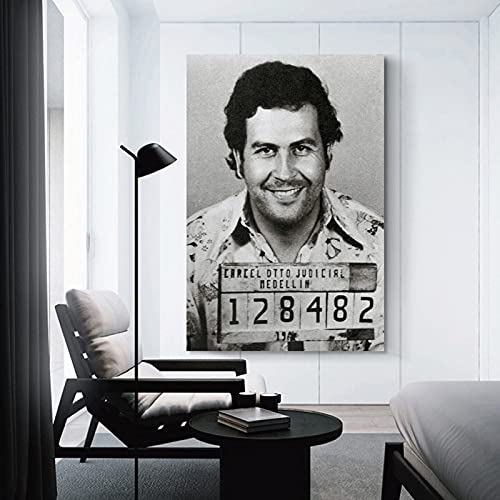 FSJD Póster de Pablo Escobar Colombian Drug Lord Pablo Escobar Cuadro decorativo Lienzo para pared de 20 x 30 cm